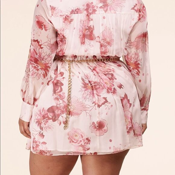 ❤️BRAND NEW L’atise by Amy Plus Size Berry & Cream Mini Dress - Picture 5 of 10